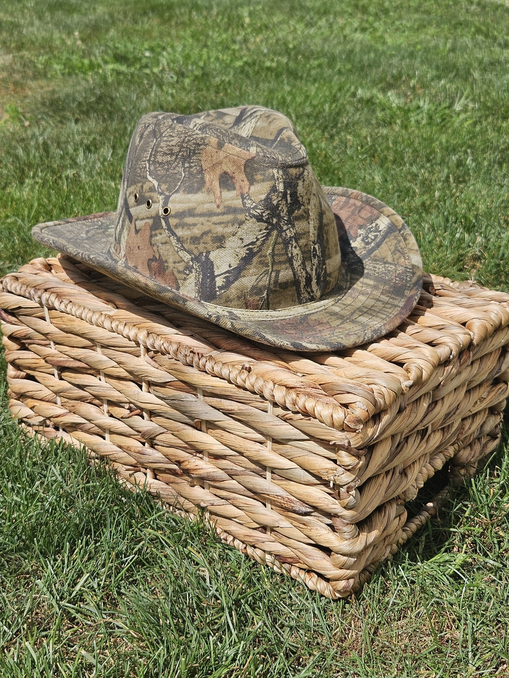 Paramount Outdoors Men's Camo Safari Hat in Brown and Green Size XL